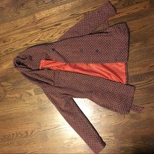 Strike pattern pea coat